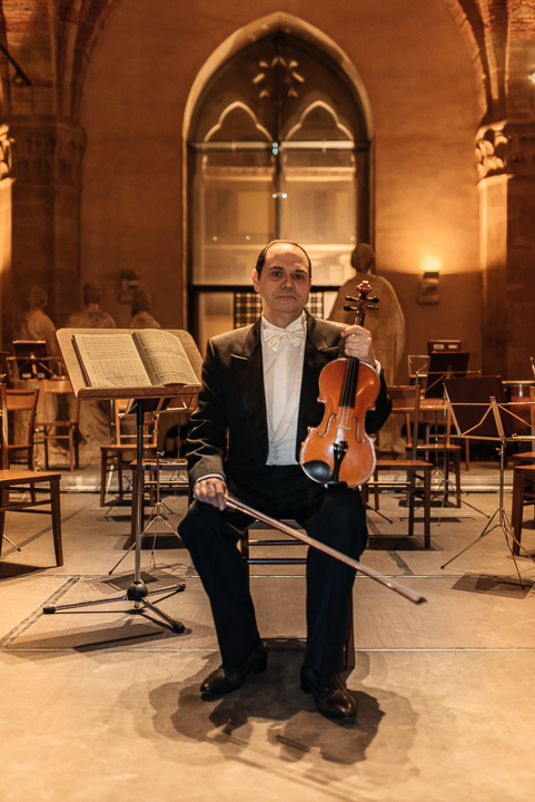 fotografia del violinista Marco Lorenzini